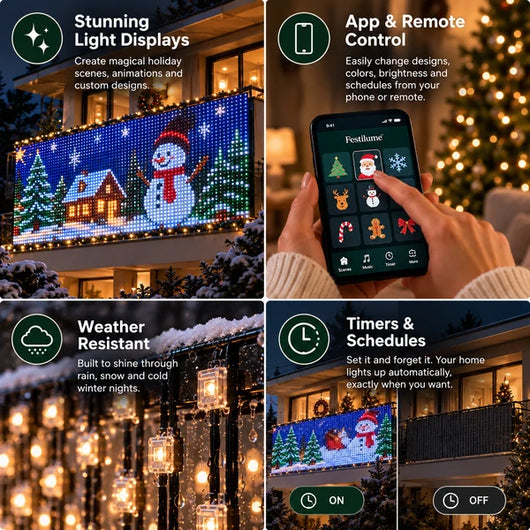 Merrywell™ Smart Animated Christmas Balcony Lights